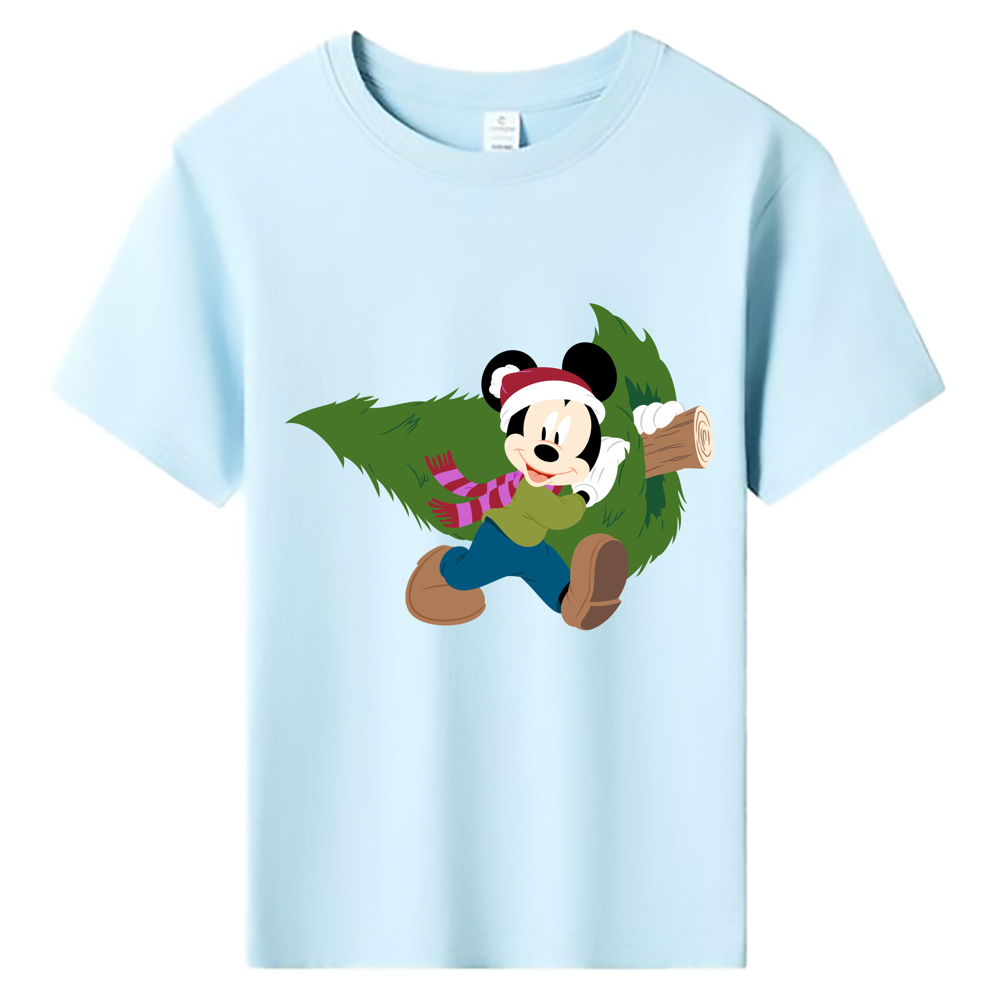 ミッキーマウス Mickey Mouse 綿100％キッズTシャツ（フロントプリント）